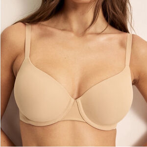 Knix freeflex Demi Bra 38C warm sand new wired nude beige comfort bra support